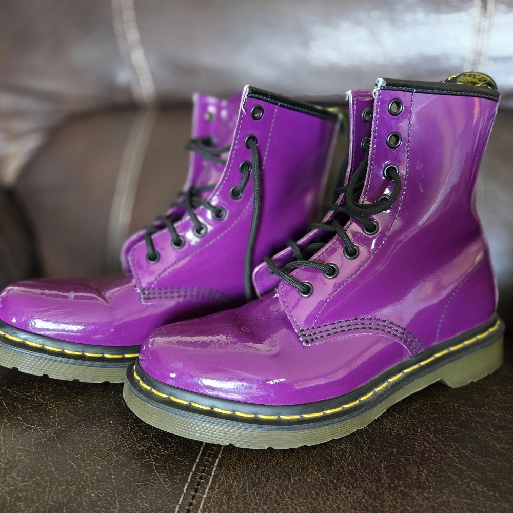 Dr. Martens purple boots